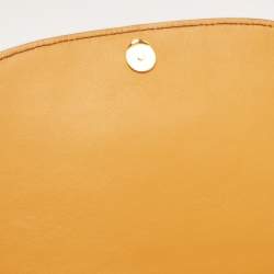 Pre Owned Prada Mustard Yellow/Choco Brown Leather Pionniere Saddle Bag