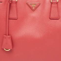 Pre Owned Prada Red Saffiano Lux Leather Large Gardener's Tote