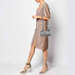 Pre Owned Prada Grey Leather Crossbody Bag