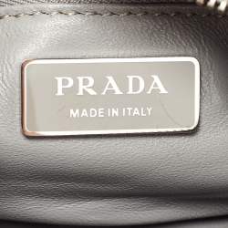 Pre Owned Prada Grey Leather Crossbody Bag