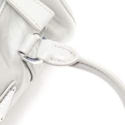 Pre Owned Prada Grey Leather Crossbody Bag