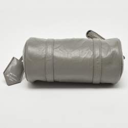Pre Owned Prada Grey Leather Crossbody Bag