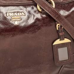 مملوكة مسبقًا Prada Dark Brown Leather East/West Bag