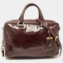 مملوكة مسبقًا Prada Dark Brown Leather East/West Bag