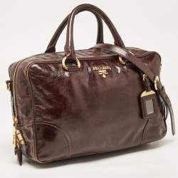 مملوكة مسبقًا Prada Dark Brown Leather East/West Bag