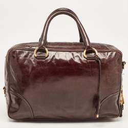 مملوكة مسبقًا Prada Dark Brown Leather East/West Bag