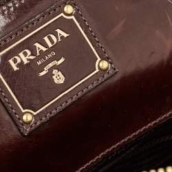 مملوكة مسبقًا Prada Dark Brown Leather East/West Bag
