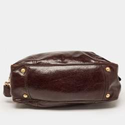 مملوكة مسبقًا Prada Dark Brown Leather East/West Bag