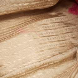 Pre Owned Prada Brown Saffiano Leather Large Double Zip Tote