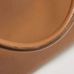 Pre Owned Prada Brown Saffiano Leather Large Double Zip Tote