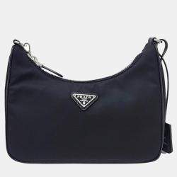 Prada Nylon Tessuto Chain Strap Hobo Bag