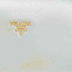 Pre Owned Prada Mint Green Satin Box Clutch