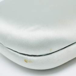 Pre Owned Prada Mint Green Satin Box Clutch