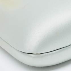 Pre Owned Prada Mint Green Satin Box Clutch