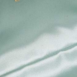 Pre Owned Prada Mint Green Satin Box Clutch