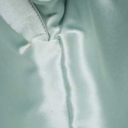 Pre Owned Prada Mint Green Satin Box Clutch