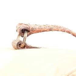 Pre Owned Prada Beige/Brown Nylon and Python Flap Tote