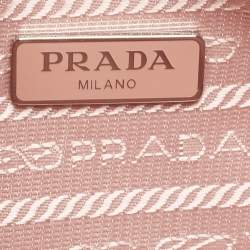Prada Light Pink Nylon and Leather Re-Edition 2005 Baguette Bag