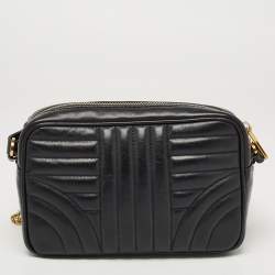 Prada Black Diagramme Leather Camera Bag
