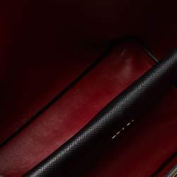 Pre Owned Prada Black Saffiano Cuir Leather Large Double Handle Tote