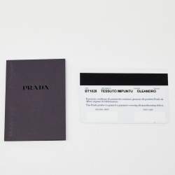 Pre Owned حقيبة كروس برادا كاميرا جلد ونايلون أخضر مبطن