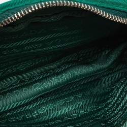 Pre Owned حقيبة كروس برادا كاميرا جلد ونايلون أخضر مبطن