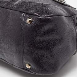Pre Owned Prada Purple Cervo Leather Chain Satchel