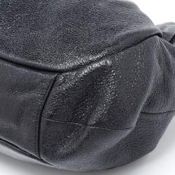 Prada Black Cervo Leather Chain Hobo