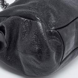 Prada Black Cervo Leather Chain Hobo