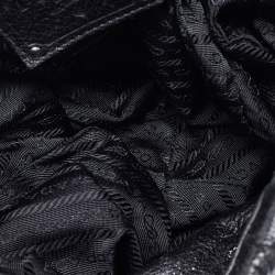Prada Black Cervo Leather Chain Hobo