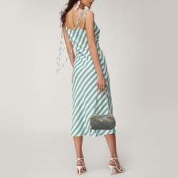 Pre Owned Prada Blue Leather Chain Shoulder Bag