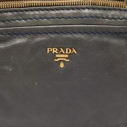 Pre Owned Prada Blue Leather Chain Shoulder Bag