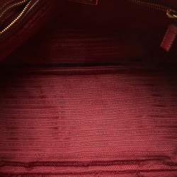 Pre Owned Prada Red Saffiano Leather Large Galleria Tote