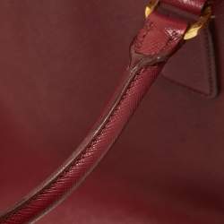Pre Owned Prada Red Saffiano Leather Large Galleria Tote