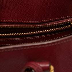 Pre Owned Prada Red Saffiano Leather Large Galleria Tote