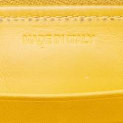 Pre Owned Prada Mustard Ostrich Zip Around Wallet