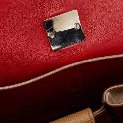 Pre Owned Prada Beige Saffiano Lux Leather Top Handle Bag