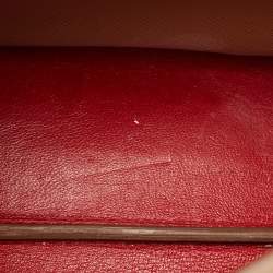 Pre Owned Prada Beige Saffiano Lux Leather Top Handle Bag