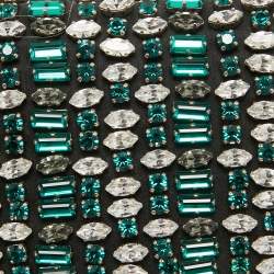Pre Owned Prada Black Satin Embellished Crystals Clutch