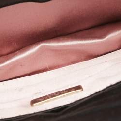 Pre Owned Prada Black Satin Embellished Crystals Clutch