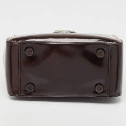 Pre Owned Prada Brown Leather Flap Top Handle Bag