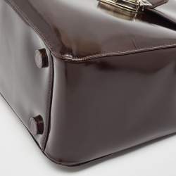 Pre Owned Prada Brown Leather Flap Top Handle Bag