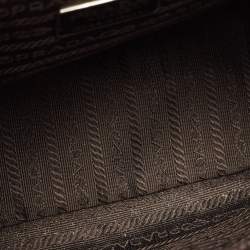 Pre Owned Prada Brown Leather Flap Top Handle Bag