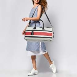 Pre Owned Prada Tricolor Saffiano Leather Travel Bag