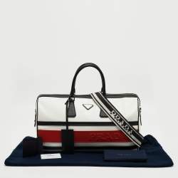 Pre Owned Prada Tricolor Saffiano Leather Travel Bag
