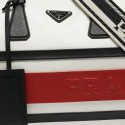 Pre Owned Prada Tricolor Saffiano Leather Travel Bag