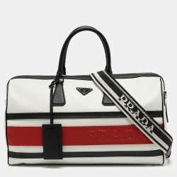 Pre Owned Prada Tricolor Saffiano Leather Travel Bag