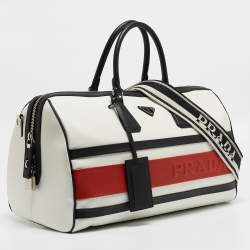 Pre Owned Prada Tricolor Saffiano Leather Travel Bag
