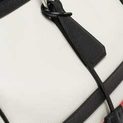 Pre Owned Prada Tricolor Saffiano Leather Travel Bag