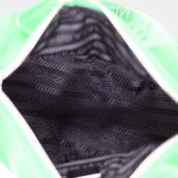 Pre Owned Prada Green Triangle Shoulder Bag